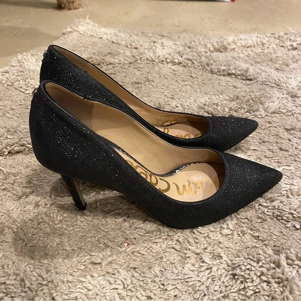 Sam Edelman Hazel Black Mesh Heels size 6 sparkly pumps - Picture 5 of 12